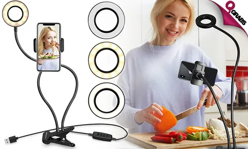 2-in-1 Selfie Ring Light with Phone Holder!